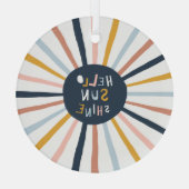 Hallo Sunshine Ornament Aus Glas (Rückseite)
