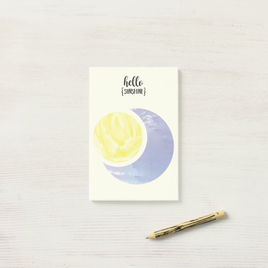 Hallo Sunshine Post-it Klebezettel (Auf Schreibtisch)