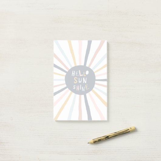 Hallo Sunshine Post-it Klebezettel (Auf Schreibtisch)