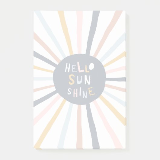 Hallo Sunshine Post-it Klebezettel (Vorderseite)