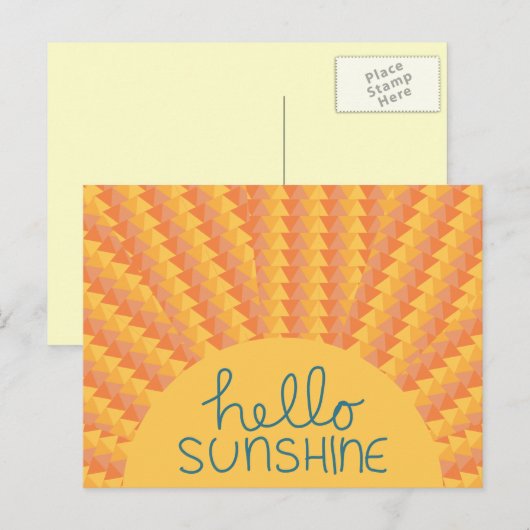 Hallo Sunshine - Postard Postkarte (Vorne/Hinten)
