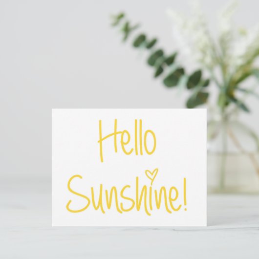 Hallo Sunshine Postcard Postkarte (Stehend Vorderseite)