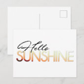 Hallo Sunshine Postcard Postkarte (Vorne/Hinten)