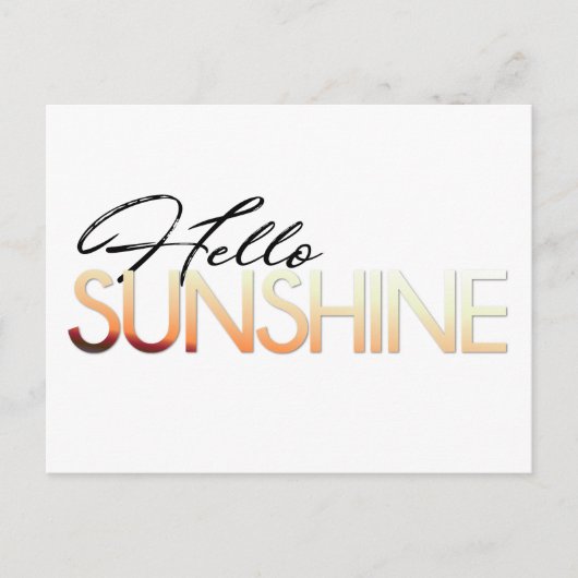 Hallo Sunshine Postcard Postkarte (Vorderseite)