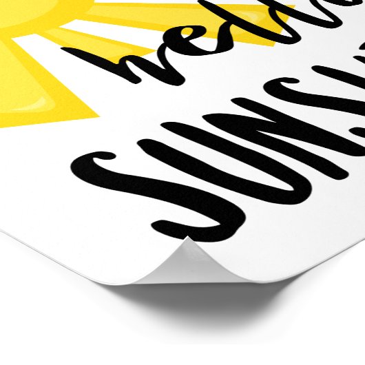 Hallo Sunshine Poster (Ecke)