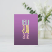 Hallo Sunshine Postkarte (Stehend Vorderseite)