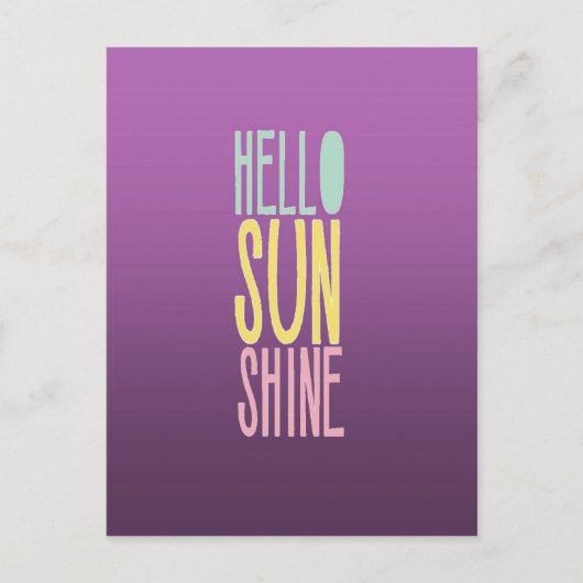 Hallo Sunshine Postkarte (Vorderseite)