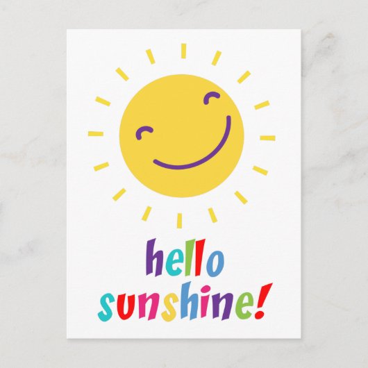 Hallo Sunshine Postkarte (Vorderseite)