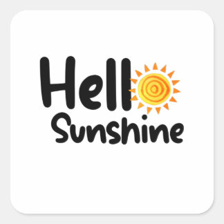 Hallo Sunshine Quadratischer Aufkleber