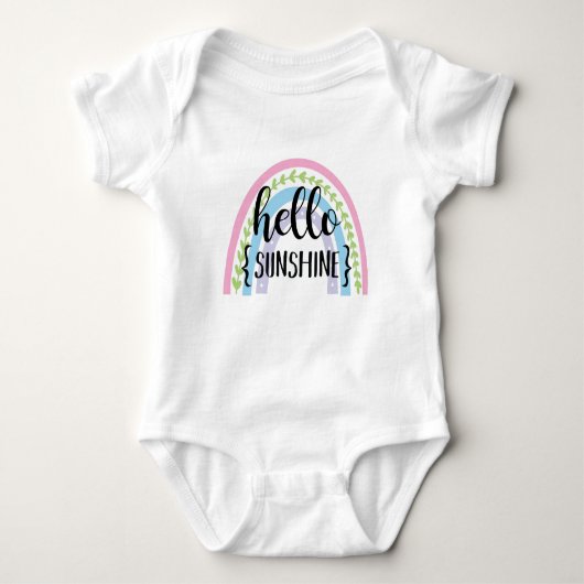 Hallo Sunshine Regenbogenanzug Baby Strampler (Vorderseite)