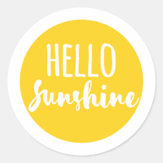 Hallo Sunshine Runder Aufkleber
