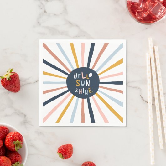 Hallo Sunshine Serviette (Beispiel)