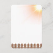 Hallo Sunshine Sonnenblume Garden Baby Dusche Begleitkarte (Rückseite)