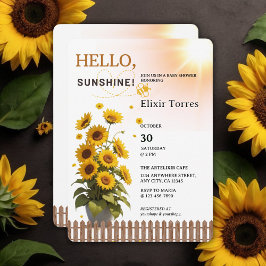 Hallo Sunshine Sonnenblume Garden Baby Dusche Einladung