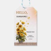 Hallo Sunshine Sonnenblume Garden Baby Dusche Geschenkanhänger (Vorderseite)