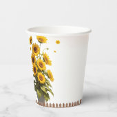 Hallo Sunshine Sonnenblume Garden Baby Dusche Pappbecher (Rückseite)