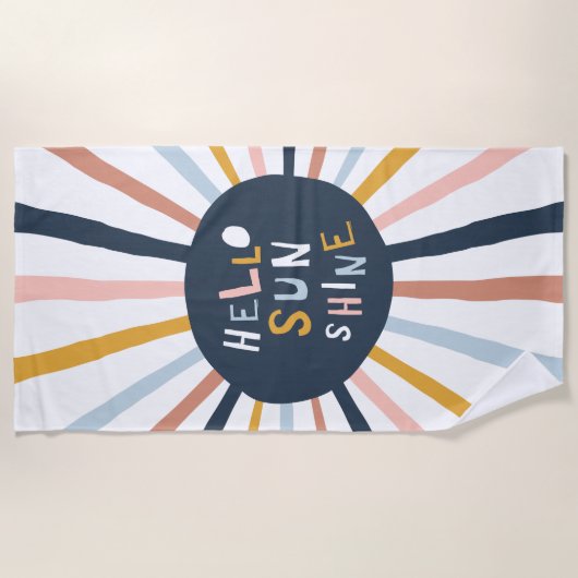 Hallo Sunshine Strandtuch (Vorderseite)