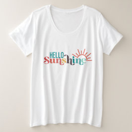 Hallo Sunshine Summer Beach Große Größe T-Shirt