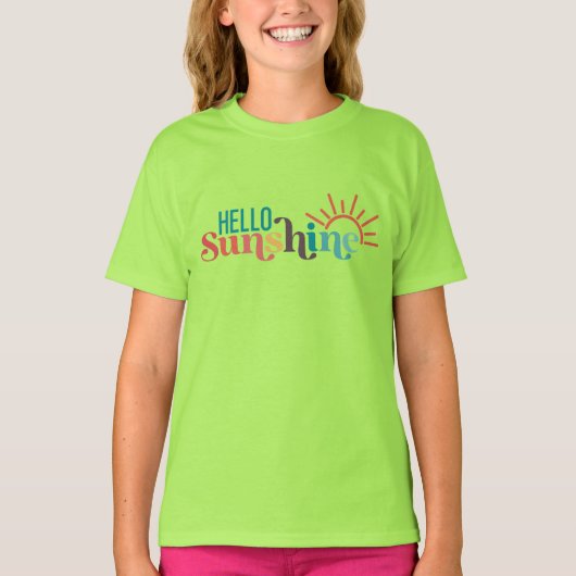 Hallo Sunshine Summer Beach T-Shirt (Vorderseite)
