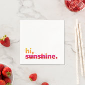 Hallo, Sunshine. Summer Party Cocktail Serviette (Beispiel)