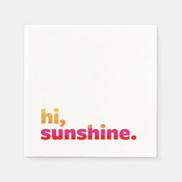 Hallo, Sunshine. Summer Party Cocktail Serviette