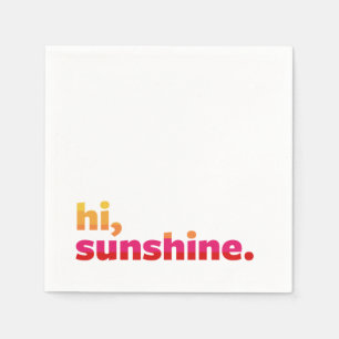 Hallo, Sunshine. Summer Party Cocktail Serviette