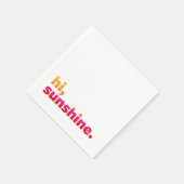 Hallo, Sunshine. Summer Party Cocktail Serviette (Ecke)