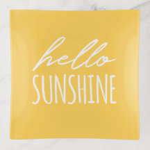 Hallo Sunshine Sunny Yellow Trinket Tray