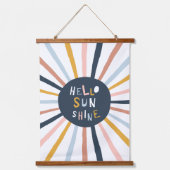 Hallo Sunshine Wandteppich Mit Holzrahmen (Vorderseite)