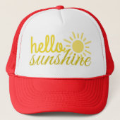 Hallo Sunshine Women's Trucker Summer Hat Truckerkappe (Vorderseite)