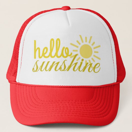 Hallo Sunshine Women's Trucker Summer Hat Truckerkappe (Vorderseite)