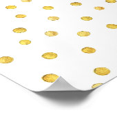 Hallo Sunshine Yellow & Gold Imitate Foil Dots Pos Poster (Ecke)