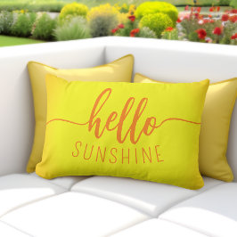 Hallo Sunshine Yellow Outdoor Lumbar Kissen