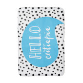 Hallo Süsse Pie Spotty Blue Badematte (Vorderseite Vertikal)