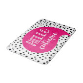 Hallo Süsse Pie Spotty Pink Badematte (Schrägansicht)