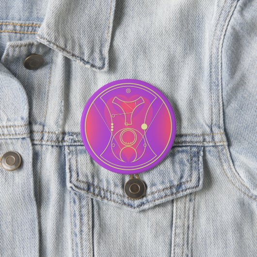 Hallo, Süße! Rosa und Lavendelherzen Button (Beispiel)