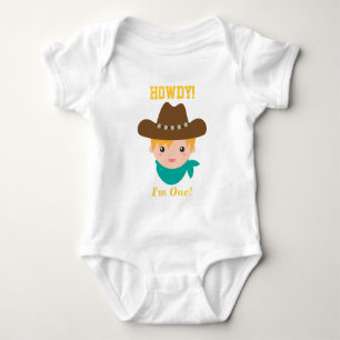 Hallo, Süßer Cowboy, Erster Geburtstag Baby Strampler