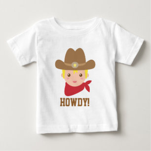 Hallo, Süßer Cowboy für kleine Jungen Baby T-shirt