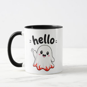 Hallo Süßer Geist mit Feurigem Flammenrand Tasse