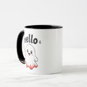Hallo Süßer Geist mit Feurigem Flammenrand Tasse (Vorderseite Links)