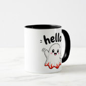 Hallo Süßer Geist mit Feurigem Flammenrand Tasse (VorderseiteRechts)