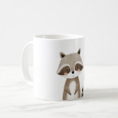 Hallo süßer Waschbär Tier Kaffeetasse (Vorderseite Links)