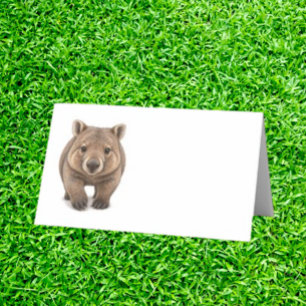 Hallo süßer Wombat Platzkarte