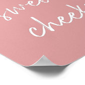 Hallo Sweet Cheek Funny Toilet Dusty Rose Bad Poster (Ecke)