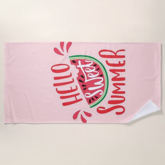 Hallo Sweet Summer Strandtuch (Vorderseite)