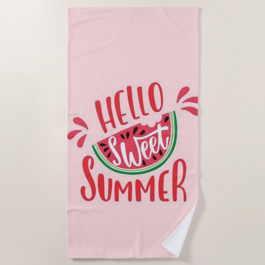Hallo Sweet Summer Strandtuch (Vorderseite)
