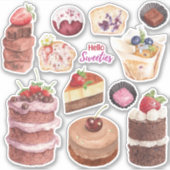 Hallo Sweeties Baking Sticker (Vorderseite)