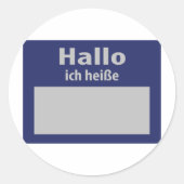 Hallo-Symbol Runder Aufkleber (Vorderseite)