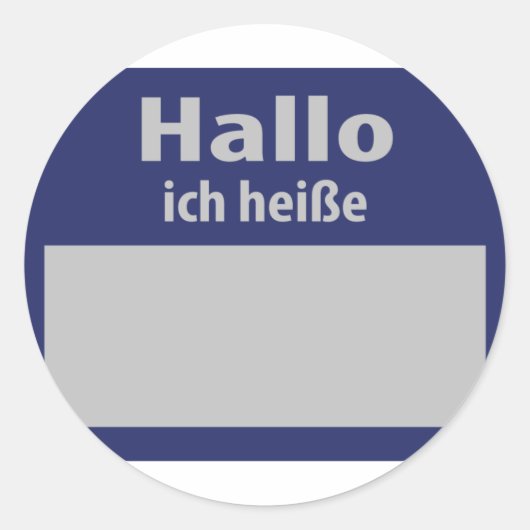 Hallo-Symbol Runder Aufkleber (Vorderseite)