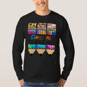 Hallo Tagesstätte Leopard Tie Dye Bleistift  Süße  T-Shirt